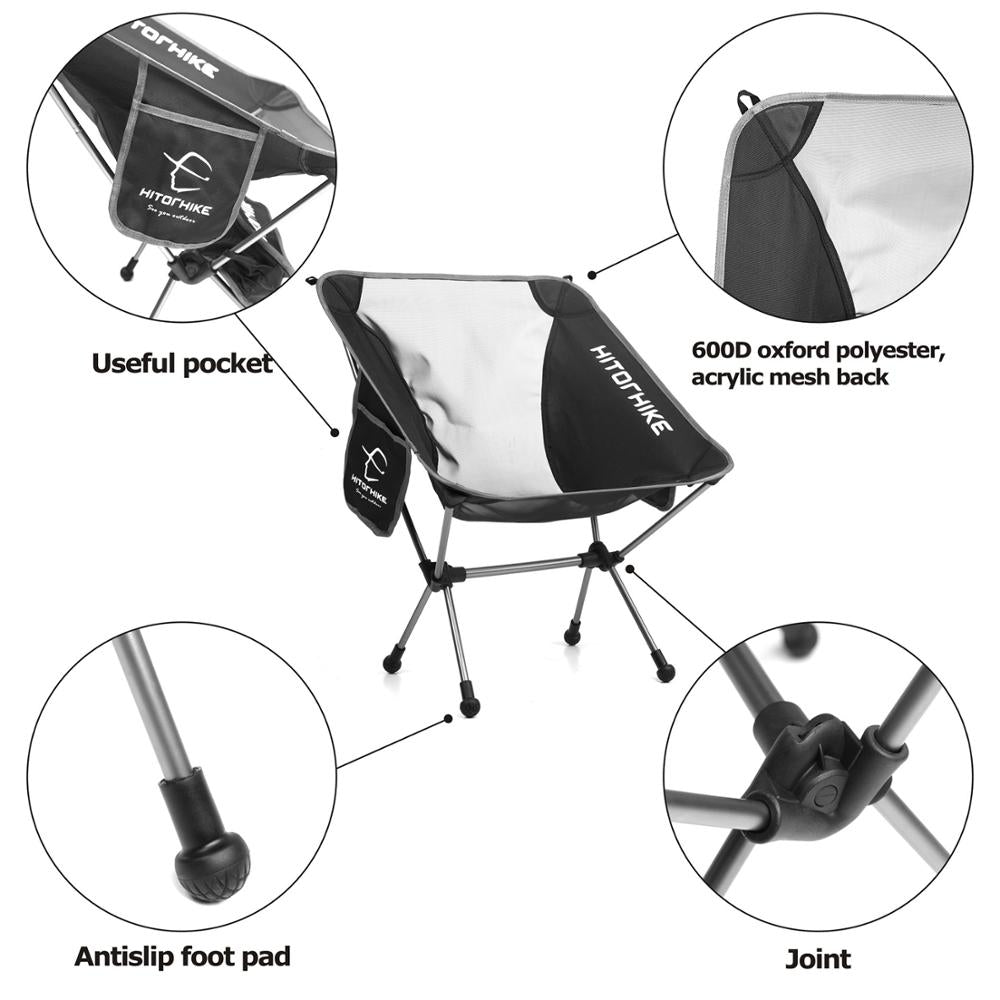 Chair Camping Portable Beach Hiking Picnic Seat Fishing Chair