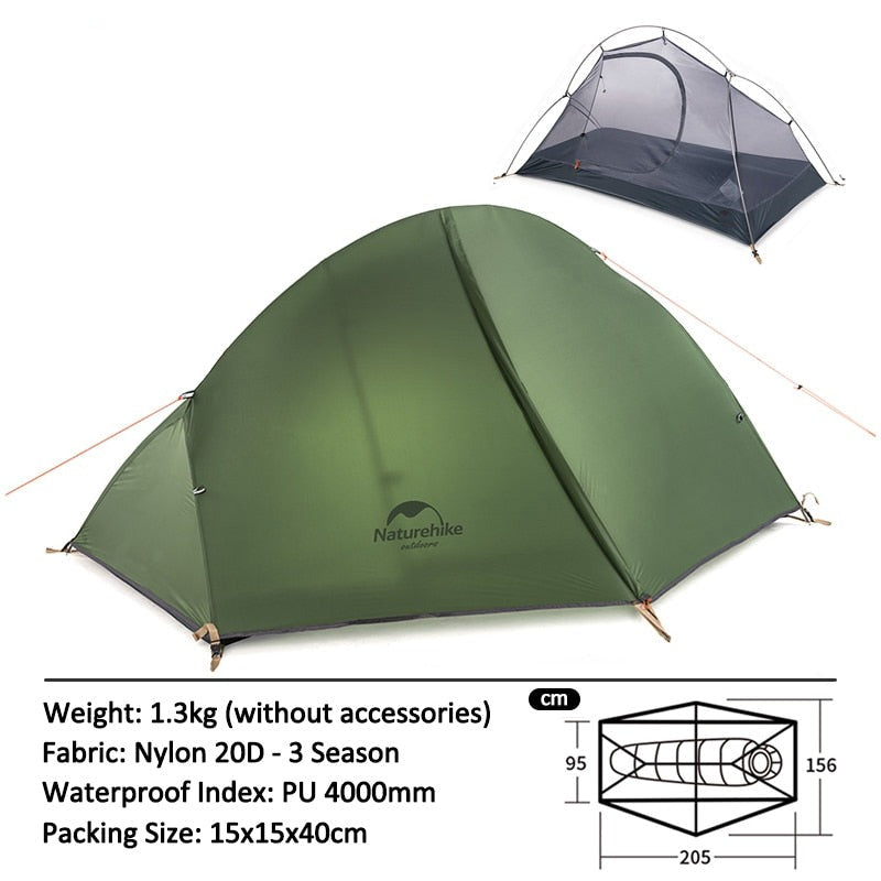 Cycling Tent 1 Person Ultralight Backpacking