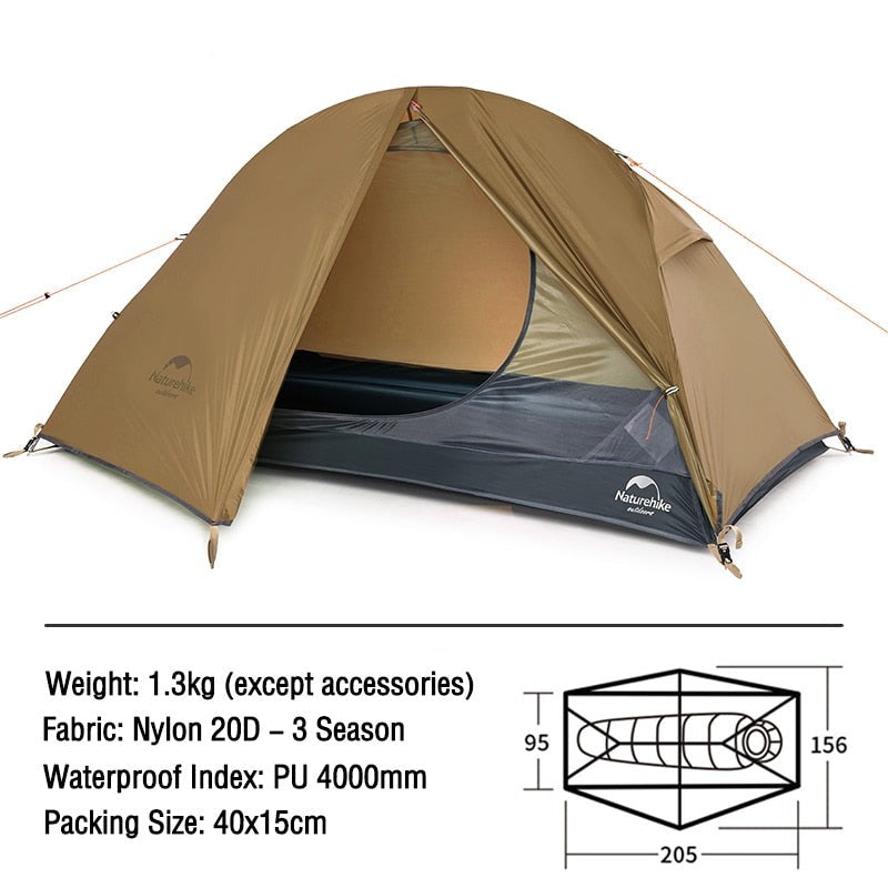 Cycling Tent 1 Person Ultralight Backpacking