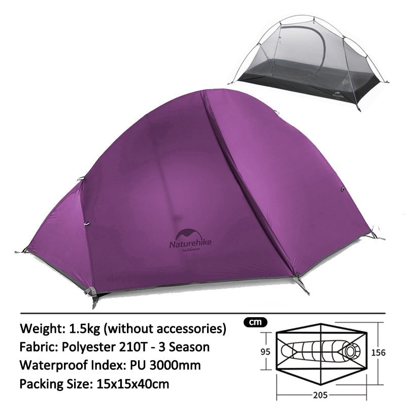 Cycling Tent 1 Person Ultralight Backpacking
