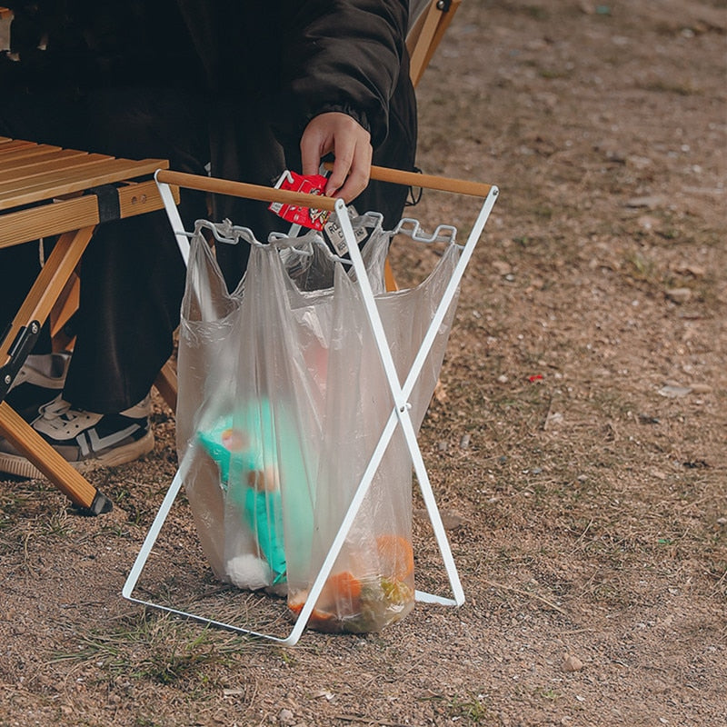 Storage Rack Portable Plastic Garbage Bag Shelf